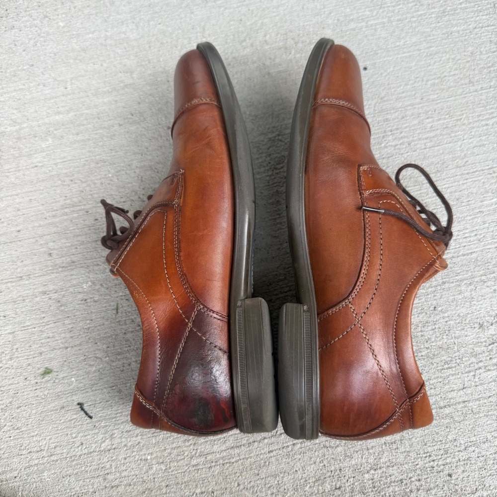 Florsheim Comfortech Brown Leather Cap Toe Oxford Dress Shoes Mens 10D - Picture 2 of 9